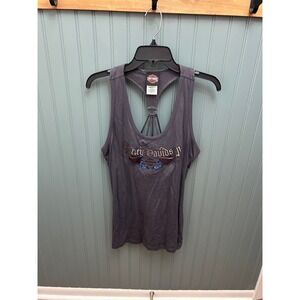 Harley Davidson Cape Fear Fayetteville NC Tank Top Womens Large L Gray